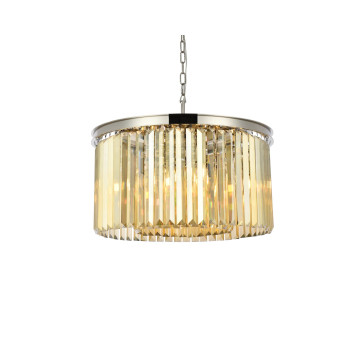 Elegant Lighting 1238D26Pngtrc 135 X 26 In Sydney 8 Light Polished Nickel Chandelier