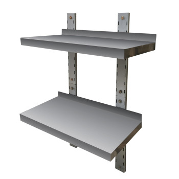 Sportsman Series Stainless Steel Double Wall Mount Shelf