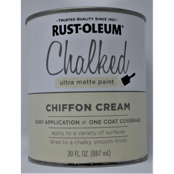 Rustoleum Chalked Ultra Matte Chiffon Cream Waterbased Chalk Paint 30 Oz