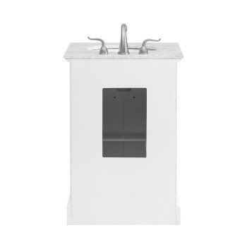 24 In Single Bathroom Vanity Set In White