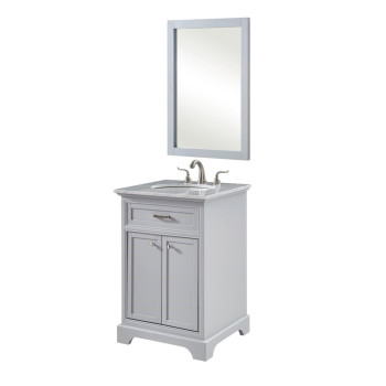 24 In Single Bathroom Vanity Set In Light Grey