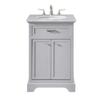 24 In Single Bathroom Vanity Set In Light Grey