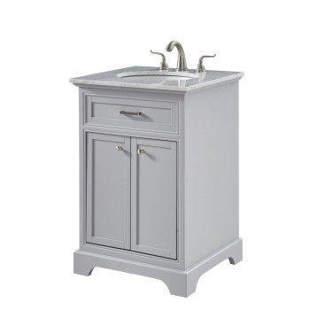 24 In Single Bathroom Vanity Set In Light Grey