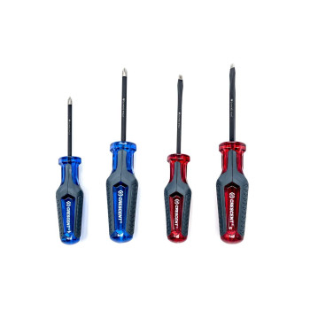 Crescent 4 Pc Phillipsslotted Comolded Diamond Tip Screwdriver Set Cgs4Pcset