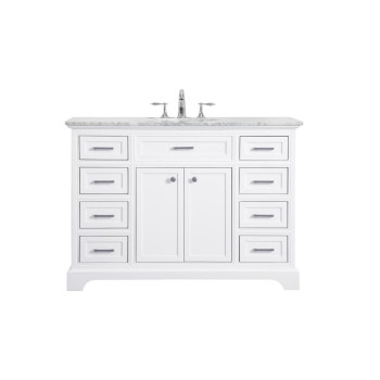 48 In Single Bathroom Vanity Set In White