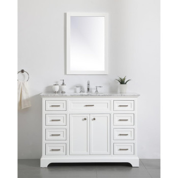 48 In Single Bathroom Vanity Set In White