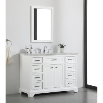 48 In Single Bathroom Vanity Set In White