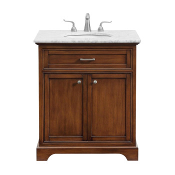 30 In Single Bathroom Vanity Set In Teak