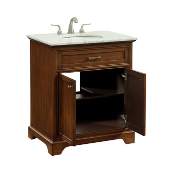 30 In Single Bathroom Vanity Set In Teak