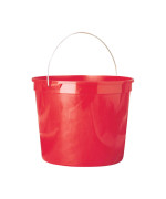 Poly Rim Bucket Red 10Qt Pack Of 12