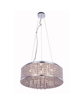 Elegant Lighting V2914D20Crc 6 X 20 In Amelie 8 Light Chrome Pendant Royal Cut Crystals