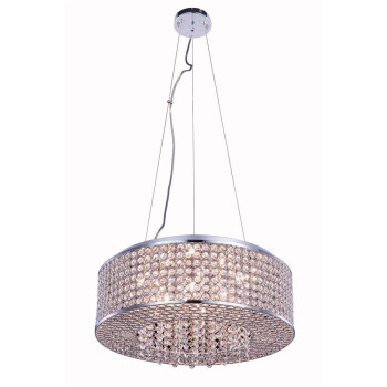 Elegant Lighting V2914D20Crc 6 X 20 In Amelie 8 Light Chrome Pendant Royal Cut Crystals