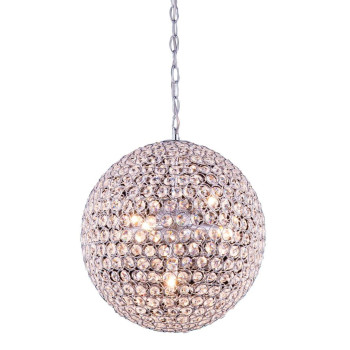 Elegant Lighting V2102D14Crc 14 X 14 In Cabaret 5 Light Chrome Pendant