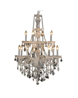 Elegant Lighting V7890D28Crc 41 X 28 In Giselle 12 Light Chrome Chandelier Royal Cut Crystals