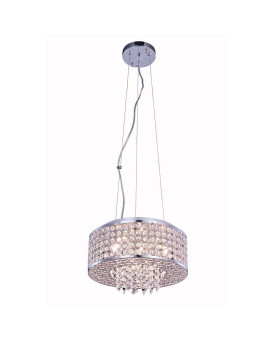 Elegant Lighting V2914D12Crc 45 X 12 In Amelie 4 Light Chrome Pendant Royal Cut Crystals