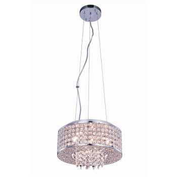 Elegant Lighting V2914D12Crc 45 X 12 In Amelie 4 Light Chrome Pendant Royal Cut Crystals