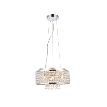 Elegant Lighting V2914D12Crc 45 X 12 In Amelie 4 Light Chrome Pendant Royal Cut Crystals