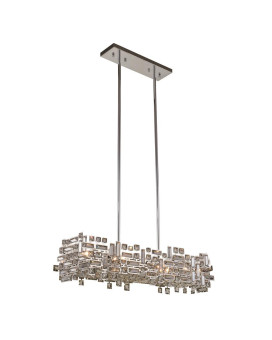 Elegant Lighting V2100D35Crc 9 X 35 In Picasso 6 Light Chrome Pendant