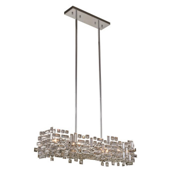 Elegant Lighting V2100D35Crc 9 X 35 In Picasso 6 Light Chrome Pendant