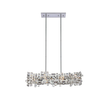 Elegant Lighting V2100D35Crc 9 X 35 In Picasso 6 Light Chrome Pendant