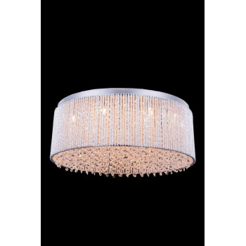 Elegant Lighting V2092F24Crc Influx 14 Light Flush Mount Royal Cut Crystals Chrome