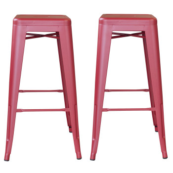 Amerihome Indooroutdoor 30 Inch Metal Bar Stool Set 2 Piece