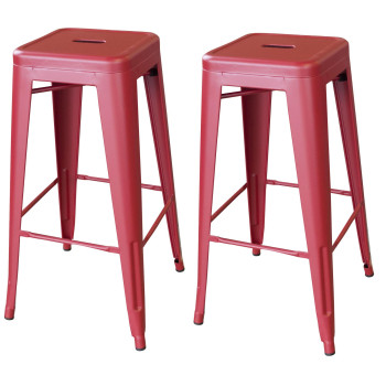 Amerihome Indooroutdoor 30 Inch Metal Bar Stool Set 2 Piece