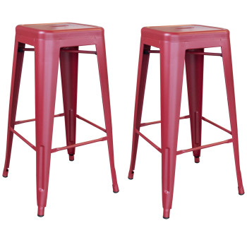 Amerihome Indooroutdoor 30 Inch Metal Bar Stool Set 2 Piece