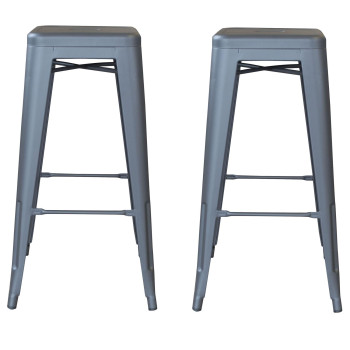 Amerihome Indooroutdoor 30 Inch Metal Bar Stool Set 2 Piece