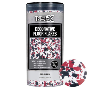 Inslx Products Egf700099Ea Red Combo Decorative Floor Flakes 12 Oz