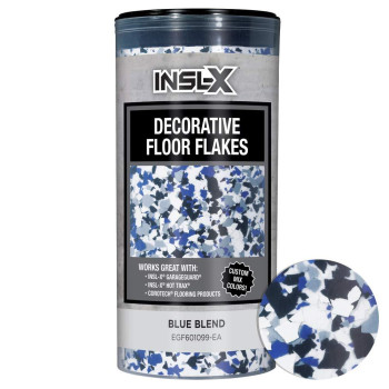 Inslx Products Egf601099Ea Red Combo Decorative Floor Flakes 12 Oz Blue