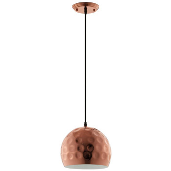 Dimple 10 Halfsphere Rose Gold Pendant Light