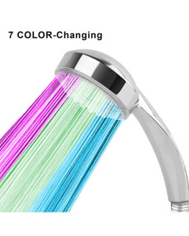 Imountek Led Shower Head Handheld Colorchanging Automatically Hydropower Without Batteries