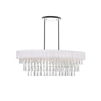 8 Light Drum Shade Chandelier With Chrome Finish