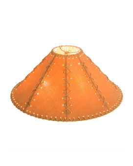 18 Wide Faux Leather Tan Hexagon Shade