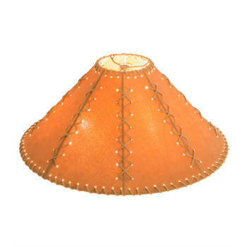 18 Wide Faux Leather Tan Hexagon Shade