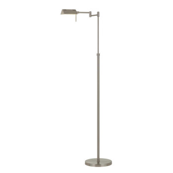 Clemson 585 Height Metal Floor Lamp In Brushed Steel Finish