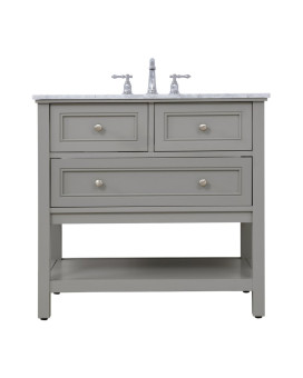 36 In Single Bathroom Vanity Set In Grey