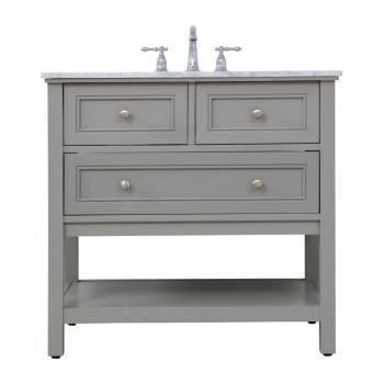 36 In Single Bathroom Vanity Set In Grey