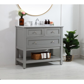 36 In Single Bathroom Vanity Set In Grey