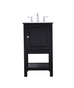 19 In Single Bathroom Vanity Set In Black