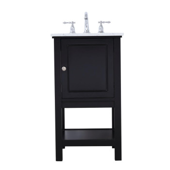 19 In Single Bathroom Vanity Set In Black