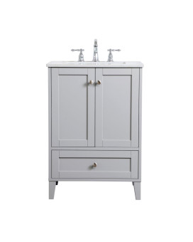 24 Inch Single Bathroom Vanity In Grey