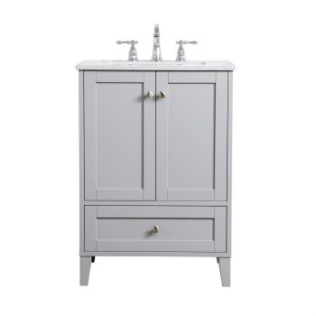 24 Inch Single Bathroom Vanity In Grey