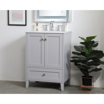 24 Inch Single Bathroom Vanity In Grey