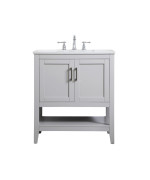 30 Inch Single Bathroom Vanity In Grey