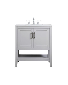 30 Inch Single Bathroom Vanity In Grey