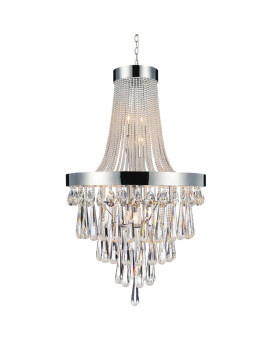 13 Light Down Chandelier With Chrome Finish