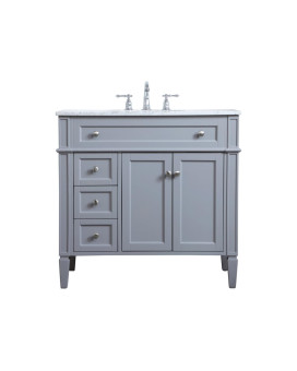 36 Inch Single Bathroom Vanity In Grey