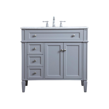 36 Inch Single Bathroom Vanity In Grey